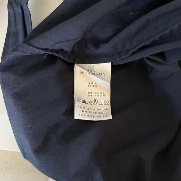 Studio Nicholson Pabla Sleeveless Romper Scoop Neck Top Wide Leg Shorts Blue 0 - Picture 8 of 13